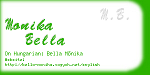 monika bella business card